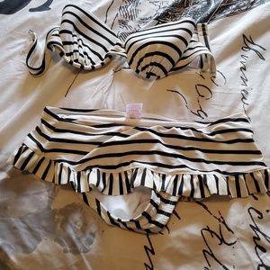 Striped bathing suit
